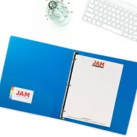 JAM Paper Designders® Plastic 1" 3 Metal Ring Binder with Inside Pocket