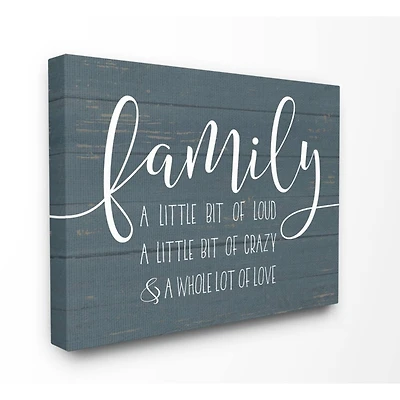 Stupell Industries Family Crazy Love Canvas Wall Art