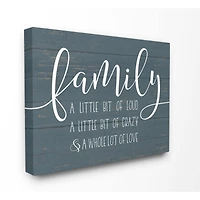 Stupell Industries Family Crazy Love Canvas Wall Art