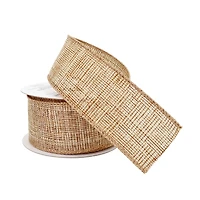 1.5" x 3yd. Textured Wired Linen Ribbon by Celebrate It®