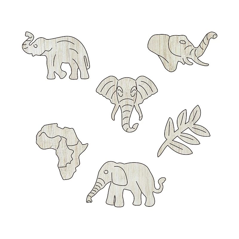 Wooden Jigsaw Puzzle Set - Elephant & Sprung: 406 Pcs