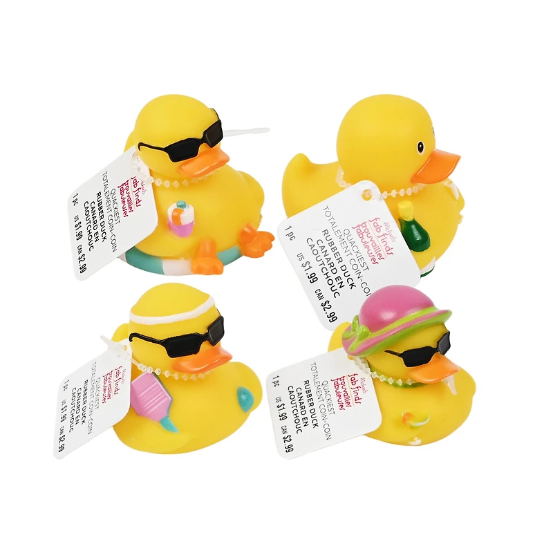 Assorted 2" Cocktail Rubber Duck, 1pc. by Fab Finds