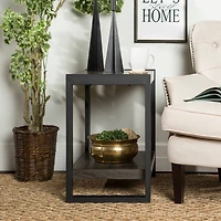 Walker Edison 24" Charcoal Industrial Side Table