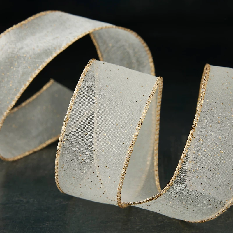 1.5" x 3yd. Sheer Wired Sparkle Ribbon by Celebrate It