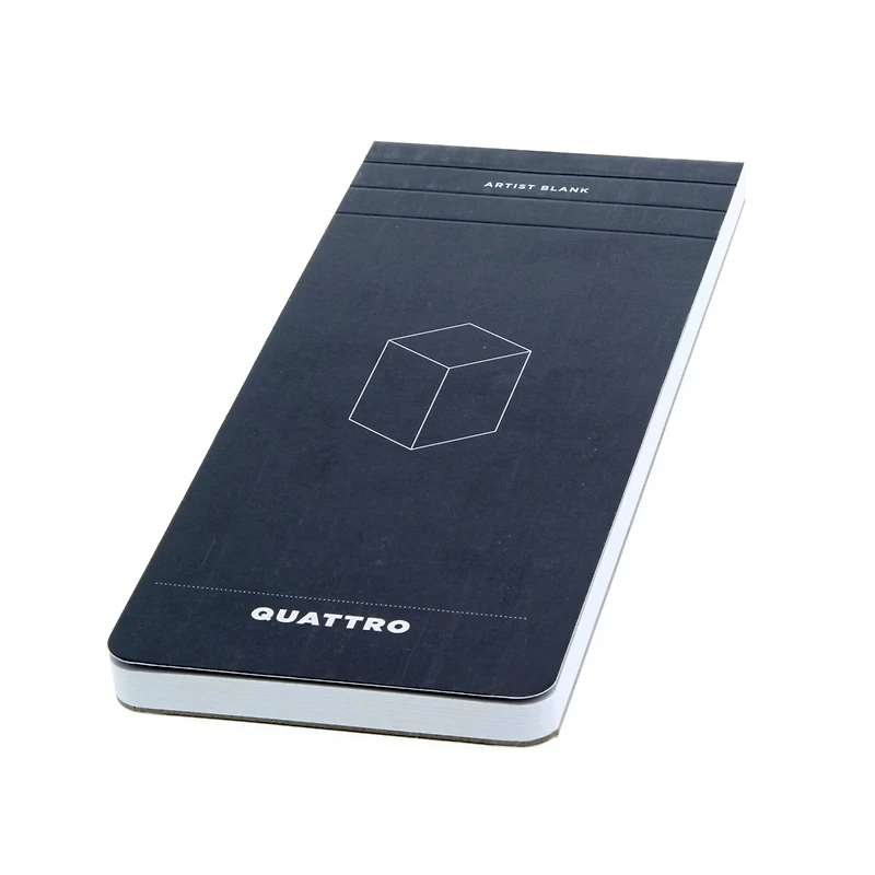 Global Art Quattro Black Blank Journal, 3.5" x 8.25"