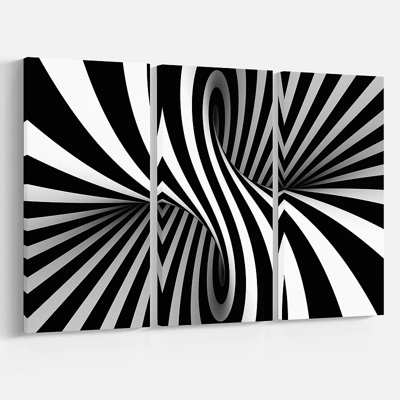 Designart - Black and White Spiral