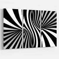 Designart - Black and White Spiral