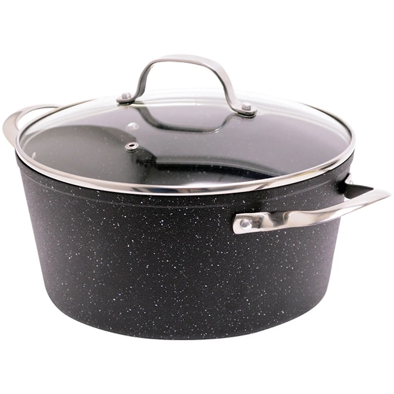 THE ROCK by Starfrit 6qt. Stockpot & Casserole With Glass Lid & Stainless Steel Handles