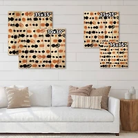 Designart - Black and Orange Polka Dots