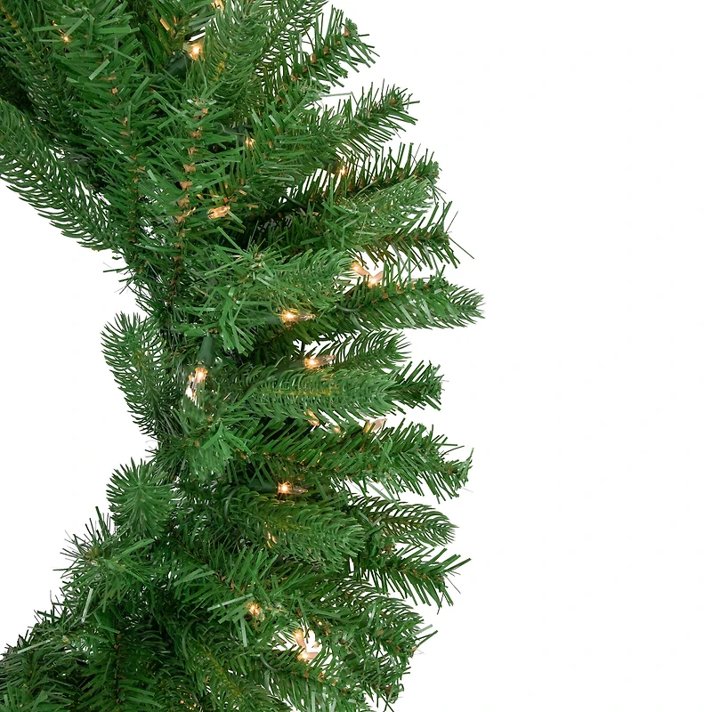 30" Pre-Lit Christmas Artificial Sierra Noble Fir Wreath