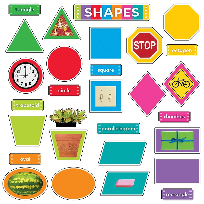 Trend Enterprises® Shapes All Around Us Wipe Off Learning Set