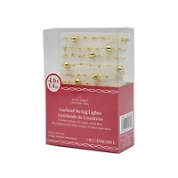 15ct. Warm White LED Gold Bead Garland String Lights by Ashland®