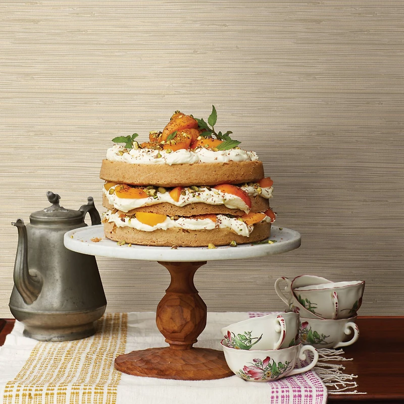 NuWallpaper Cream Tibetan Grasscloth Peel & Stick Wallpaper