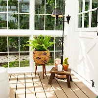 23in. UV Resistant Artificial Boston Fern Plant with Real Touch Leaves (Indoor/Outdoor)