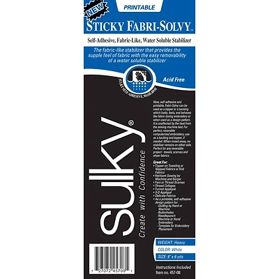 Sulky® Sticky Fabri-Solvy™ Stabilizer