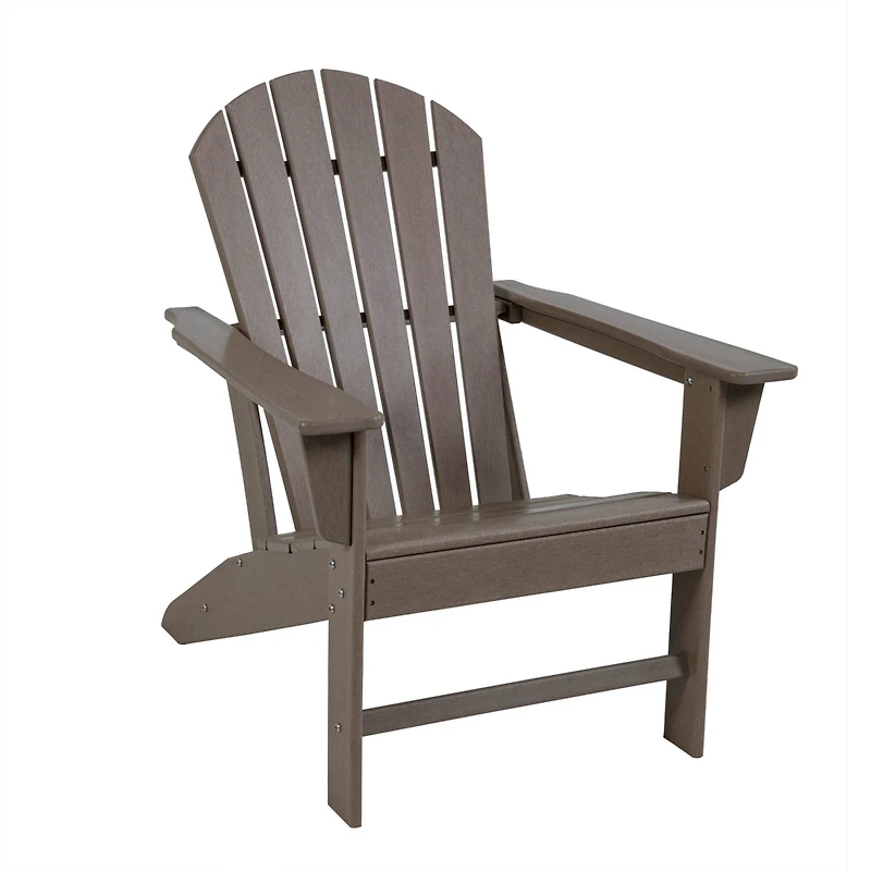 38" Brown Resin Indoor Outdoor Adirondack Chair
