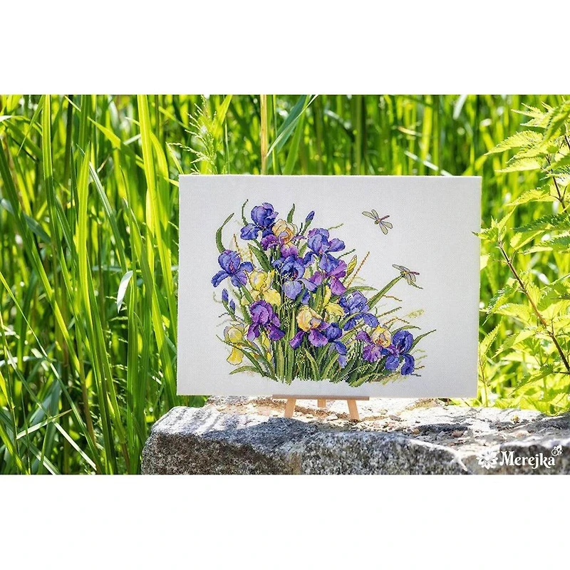 Merejka Irises Counted Cross Stitch Kit