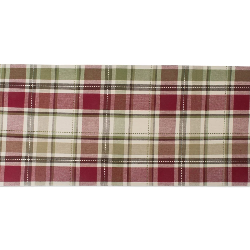 Homespun Plaid Table Runner 13" x 54"