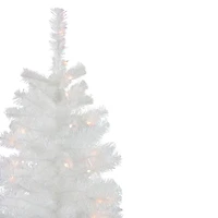 4ft. Pre-Lit White Slim Tinsel Artificial Christmas Tree, Clear Lights