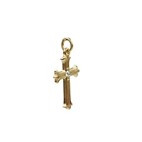 Charmalong™ 14K Gold Plated Crystal Cross Charm by Bead Landing™
