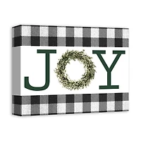 Green Joy Wreath 11x14 Canvas Wall Art