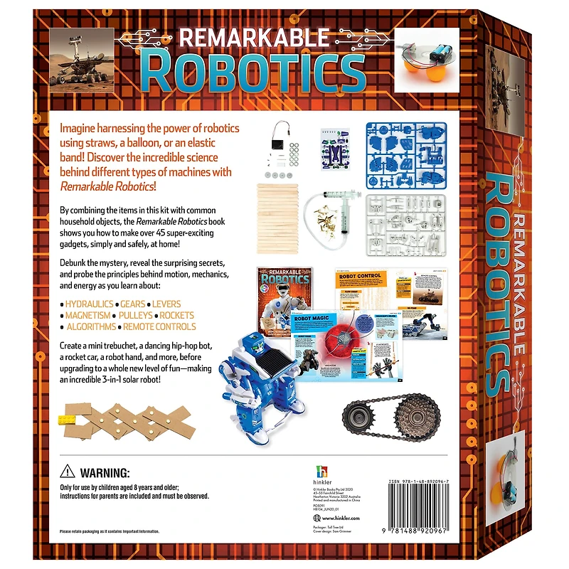 Hinkler Curious Universe™ Remarkable Robotics Book & Science Kit