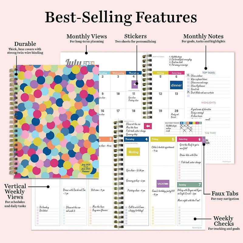 TF Publishing 2024 - 2025 Gumballs Medium Spiral Planner