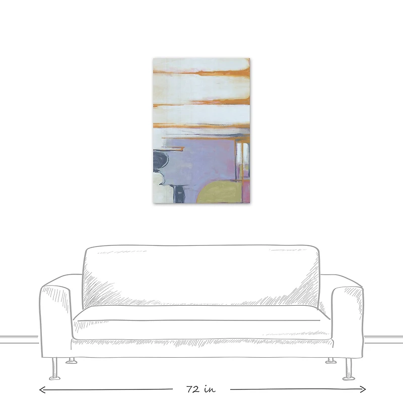 Purple Abstract 24" x 36" Canvas Wall Art