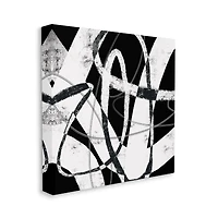 Stupell Industries Black & White Moving Abstract Canvas Wall Art
