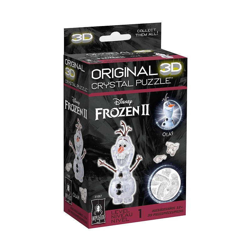 Original 3D Crystal Puzzle™ Disney Frozen II Olaf the Snowman 39 Piece Puzzle