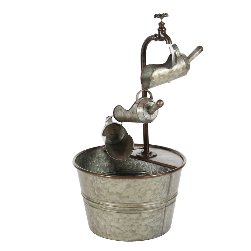 28" Gray Iron Farmhouse Fountain