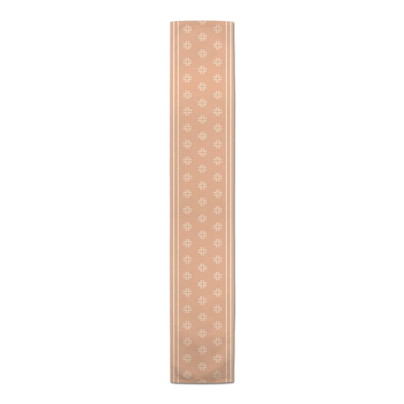 Pink Mudcloth Crosses Indoor/Outdoor Table Runner