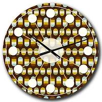 Designart 'Retro Polka Dots Mid-Century Modern Wall Clock