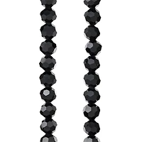 12 Pack: Black Faceted Glass Round Beads, 8mm by Bead Landing™