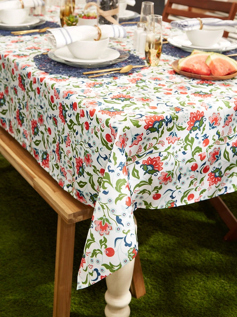 DII® Garden Floral Print Outdoor Tablecloth 60x120"