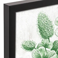 Clover Graphic Botanical Black Framed Canvas