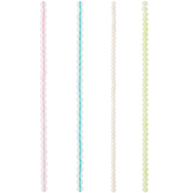 12 Pack: Pastel Faceted Rondelle Beads by Bead Landing™
