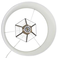 Lalia Home 18" Transparent Triagonal Brass Table Lamp