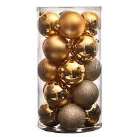 20ct. 3" Gold Shatterproof Christmas Ornaments