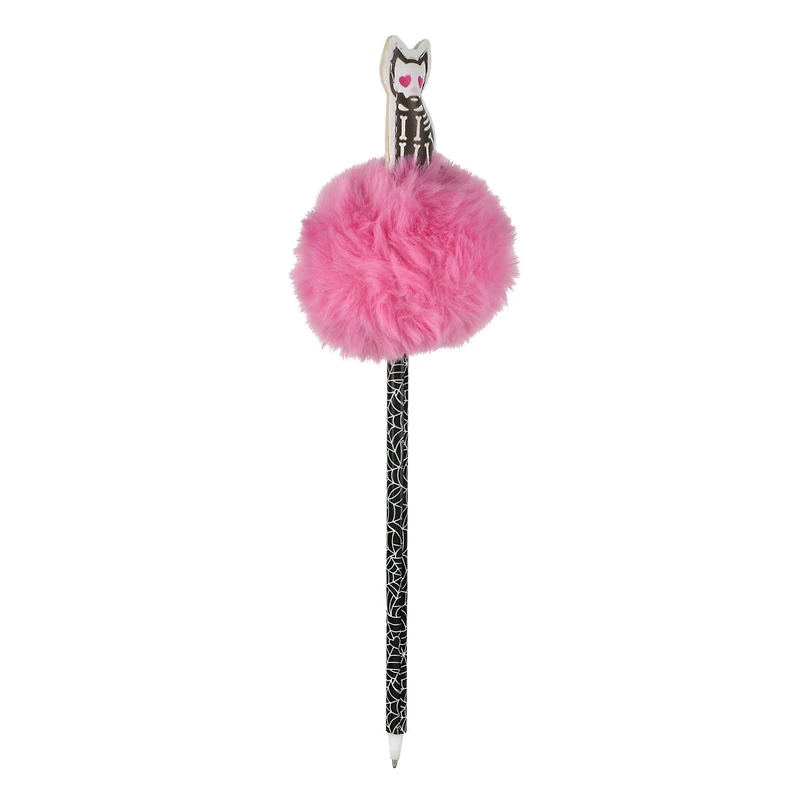 8" Skeleton Cat Pom Pom Pen by Creatology™