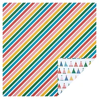 Birthday Hat & Stripe Double-Sided Cardstock Paper by Recollections™, 12" x 12"