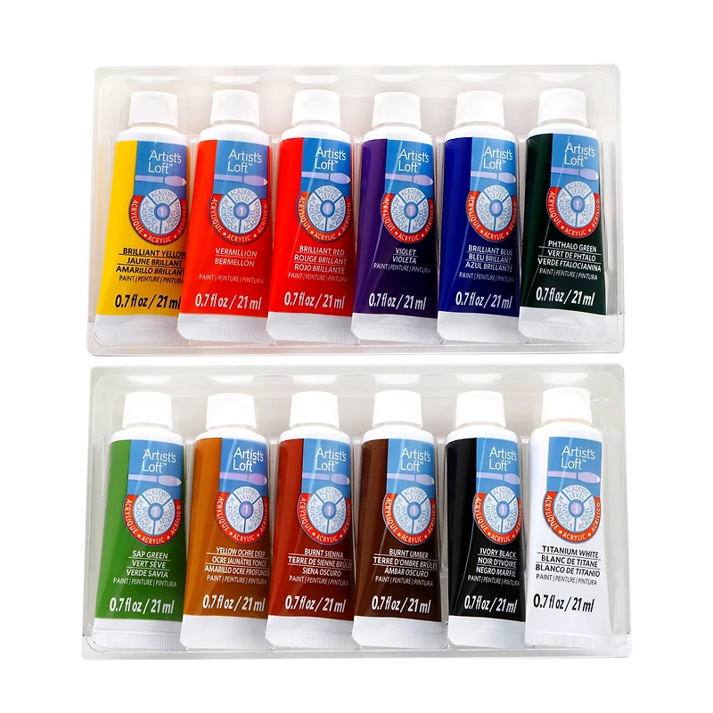 16 Pack: 12 ct. (192 total) Basics Acrylic Paints by Artist's Loft™