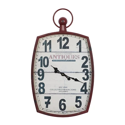 White Vintage Metal Wall Clock