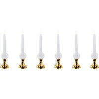 Single Light Window Candles with Remote and Timer - 10" - White - Set of 6
