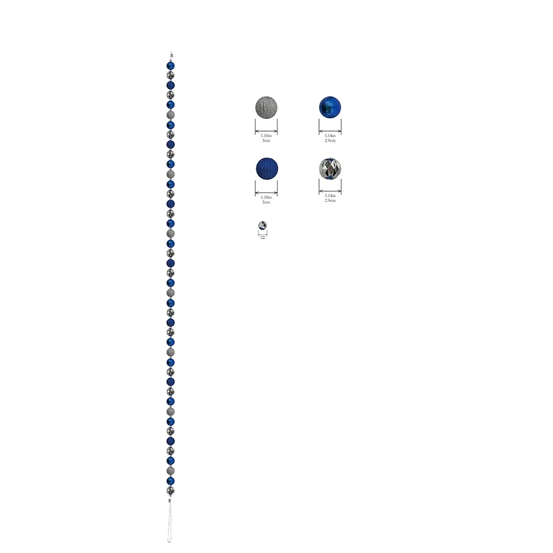 6ft. Blue & Silver Ball Garland by Ashland®