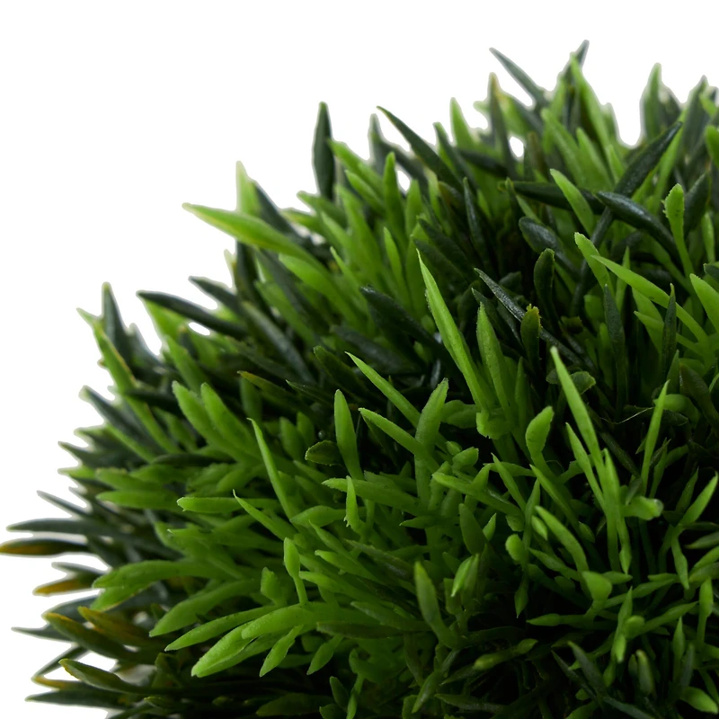 7" Green Foliage Artificial Plant with White Ceramic Pot