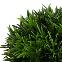 7" Green Foliage Artificial Plant with White Ceramic Pot