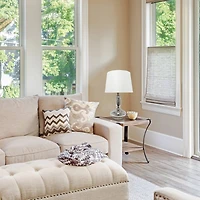 Lalia Home 23.5" Glass Dollop Table Lamp with White Fabric Shade