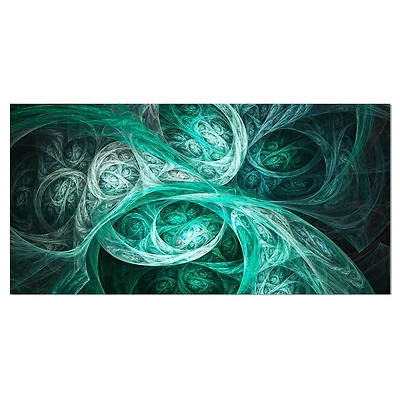 Designart - Mystic Turquoise Fractal