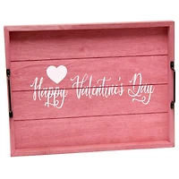 Elegant Designs™ 15.5" Happy Valentine's Day Serving Tray with Handles